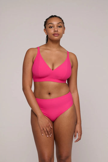 Bikini set triangular Aswan dragon fruit fucsia