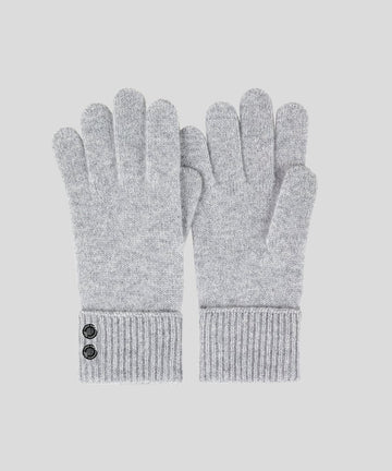 Gray cashmere gloves