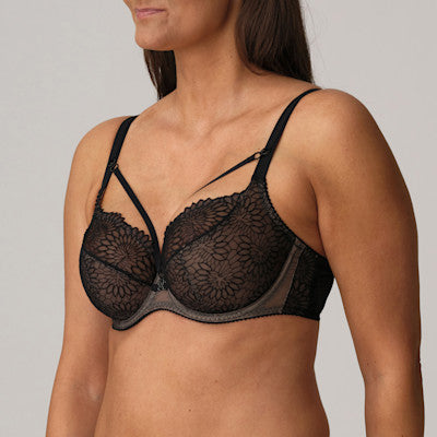 Sophora non-foam underwire bra in black