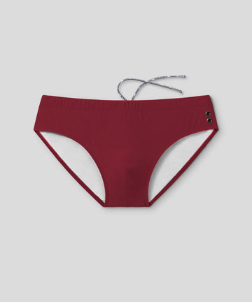 Bañador brief burnt red