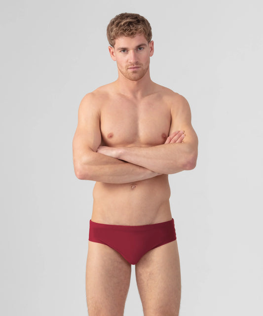 Bañador brief burnt red