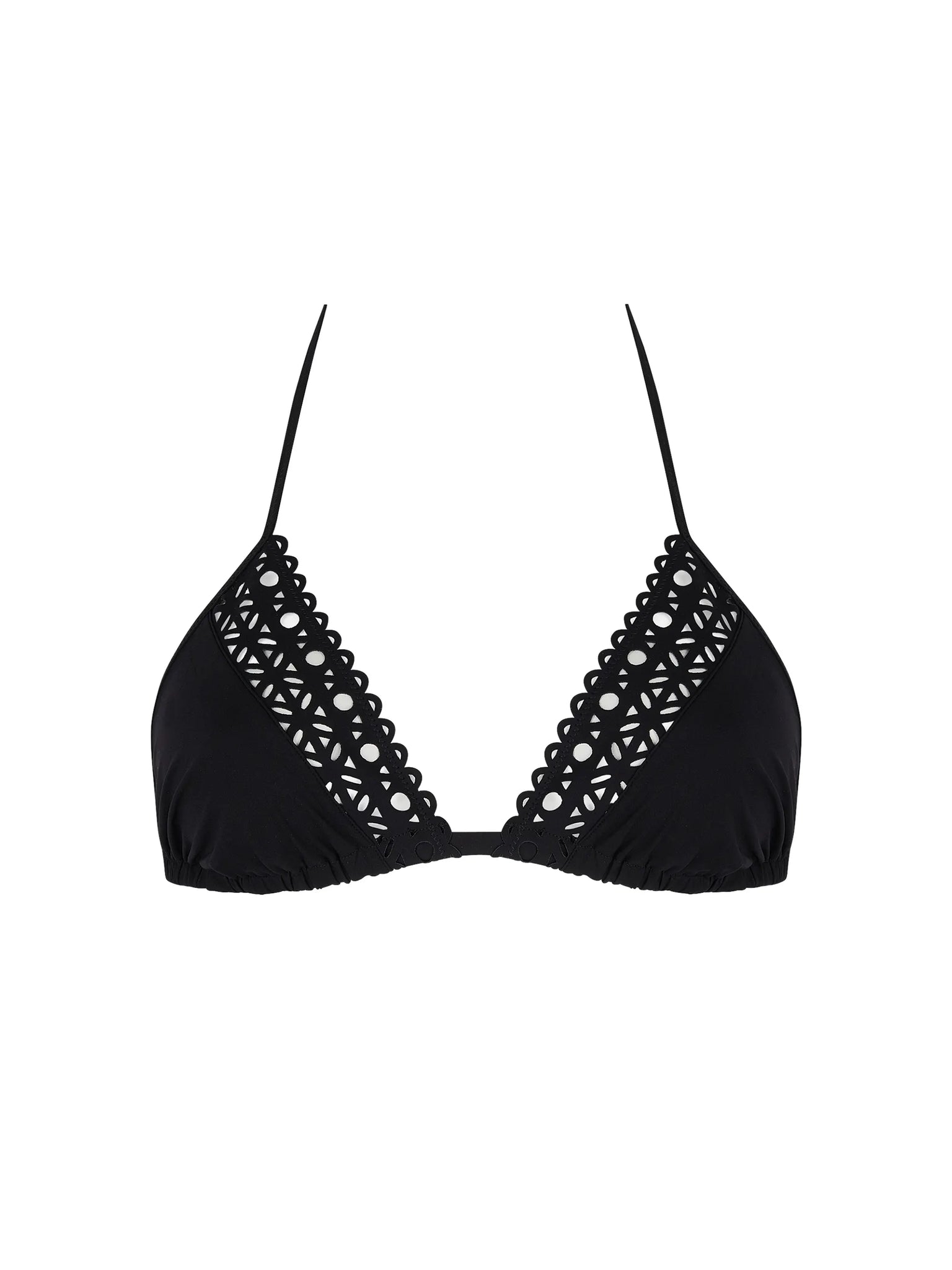 Top triangulo cortina Ajourage Couture negro