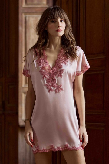 Camisón manga corta Vivianne petal rosa