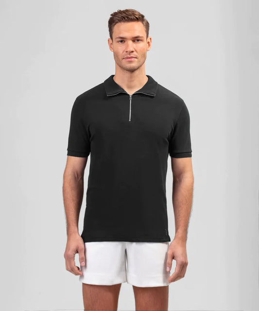 Polo piqué/algodón negro