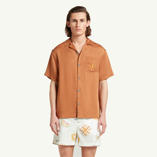 Camisa manga corta breeze marrón claro