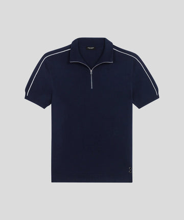 Polo algodón/seda navy