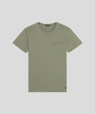 Camiseta algodón/modal verde oliva