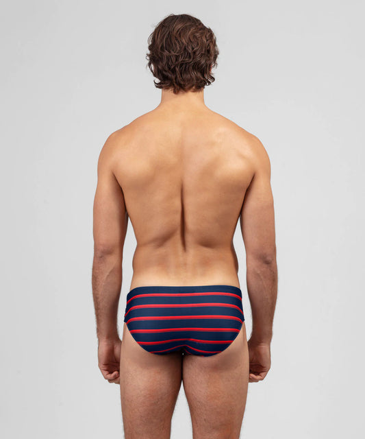 Bañador slip navy/rojo