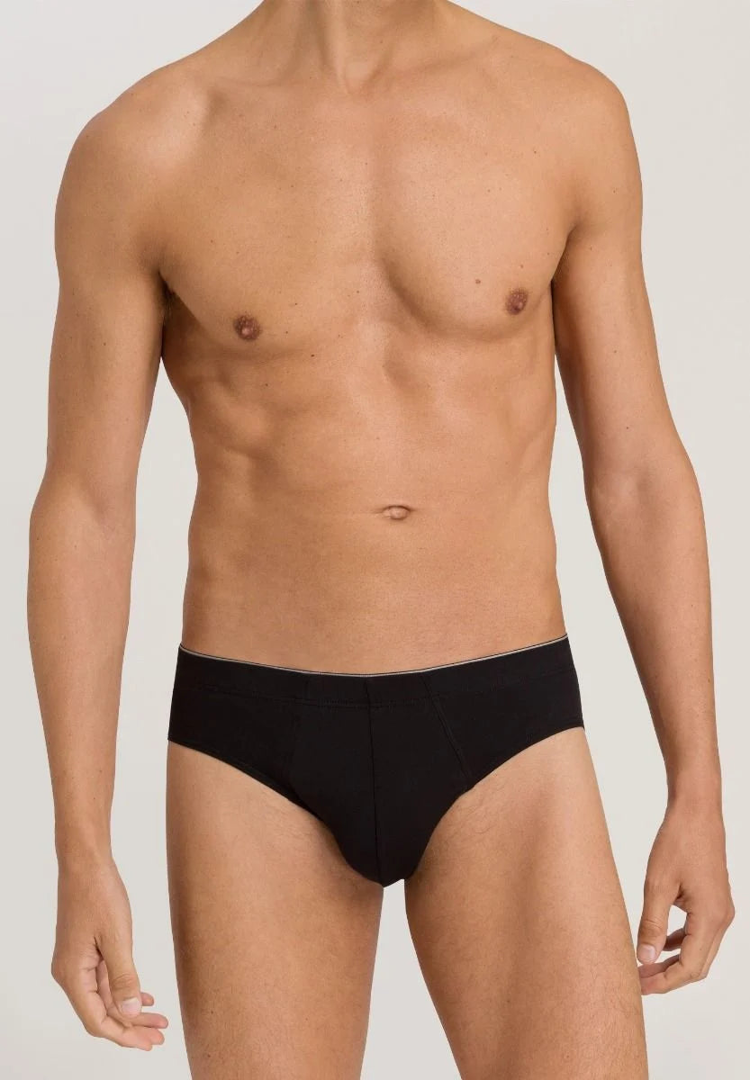 Black Cotton Superior high waist briefs