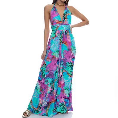 Maxi vestido convertible Treasure multicolor