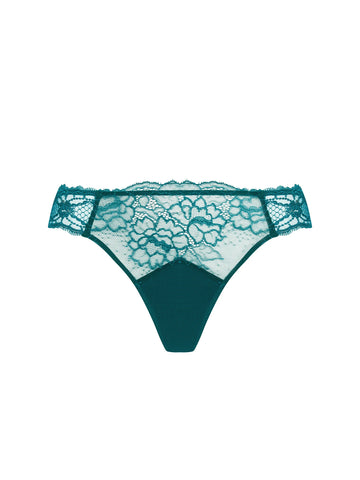 Tanga Sublime en Dentelle vert princesse