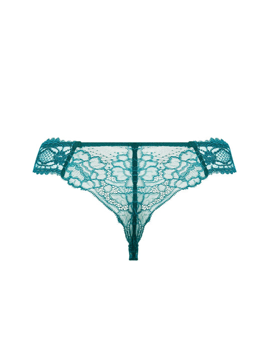 Tanga Sublime en Dentelle vert princesse