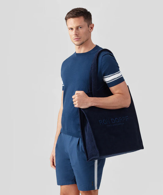 Terry Beach Bag Navy