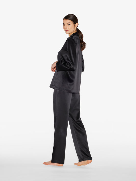 Black Silk Pajamas