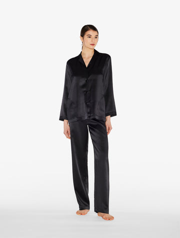 Black Silk Pajamas
