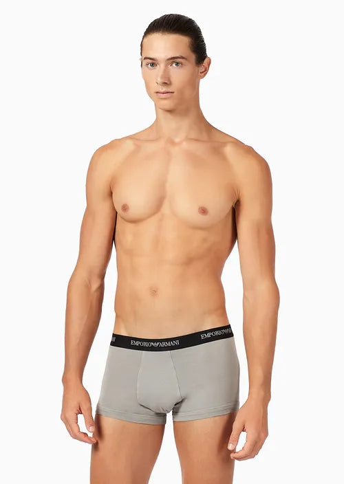 Pack 3 trunk stretch cotton blanco/negro/gris