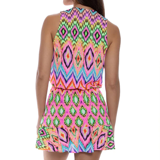 Vestido corto Miami Sorbet multicolor