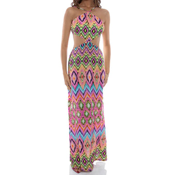 Vestido cut out Miami Sorbet multicolor