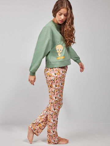 Pijama Tweety Looney Tunes verde