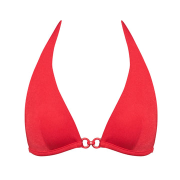 Biquini top halter Gray rouge