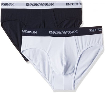 Packs 2 brief blanco/marino