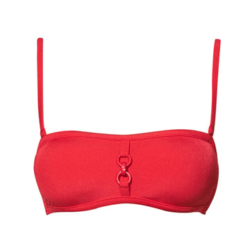 Biquini top bandeau Gray rouge