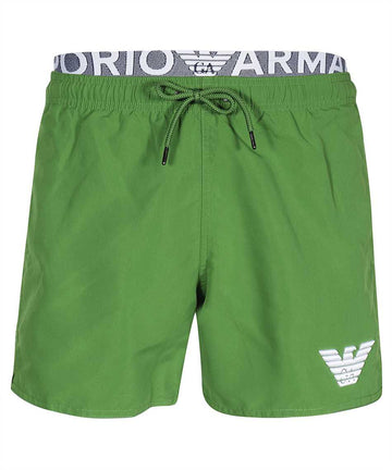 Boxer verde logo beachwear