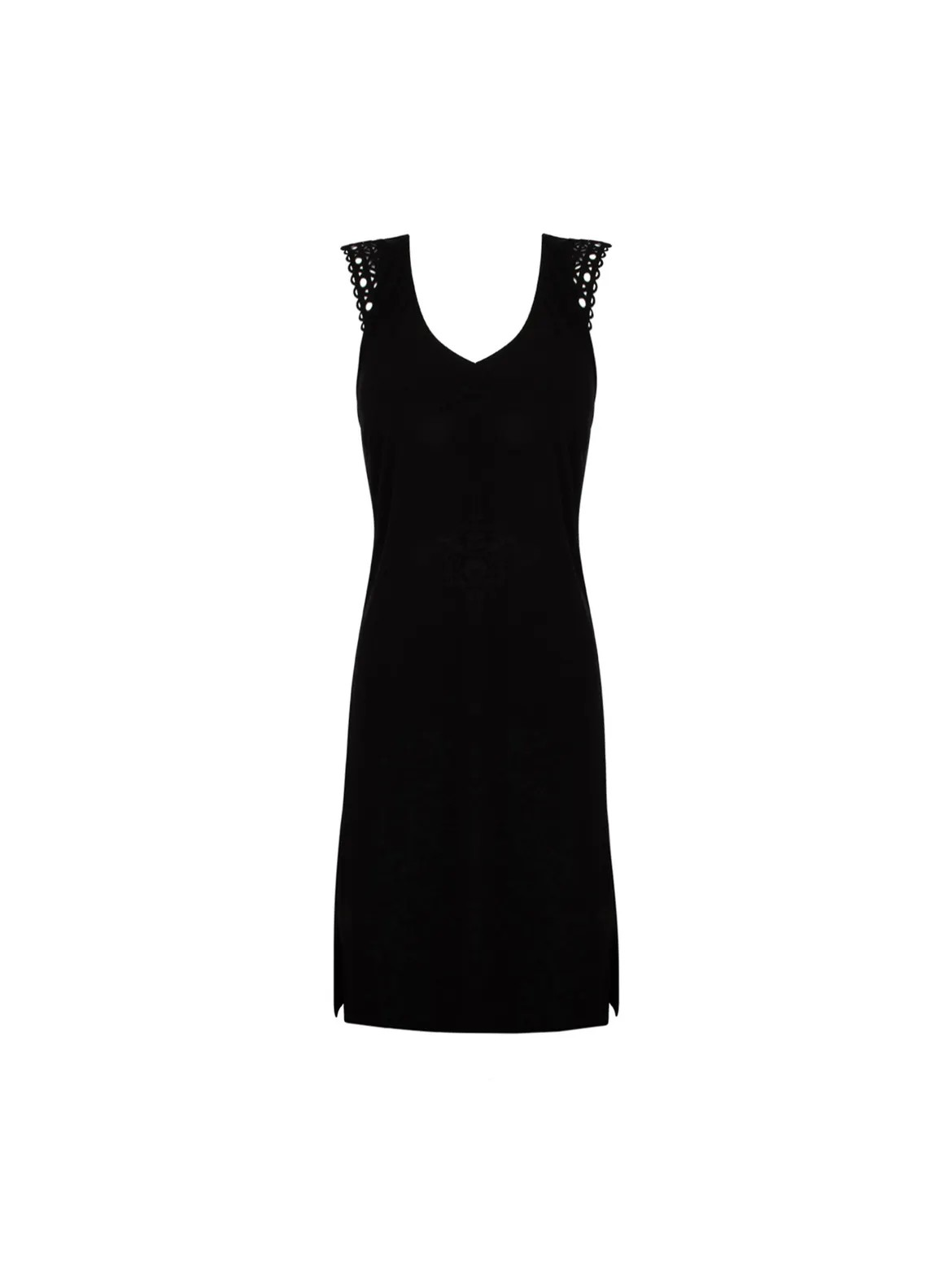 Vestido corto Ajourage Couture negro