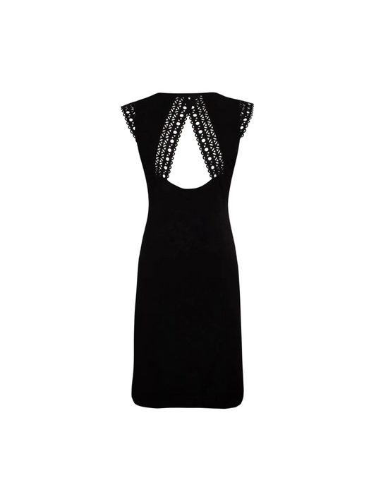 Vestido corto Ajourage Couture negro