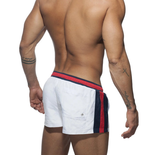 Stripes basic swim short white