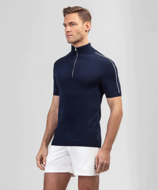 Polo algodón/seda navy