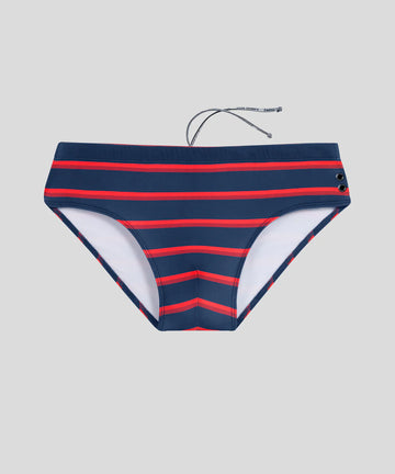 Bañador slip navy/rojo