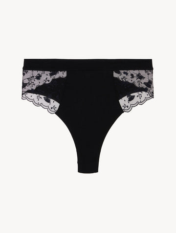 Tanga alto Midnight Botanica negro