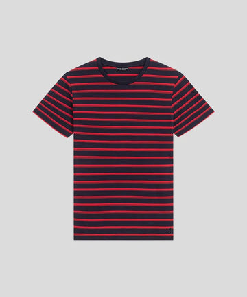 Camiseta piqué rojo/navy