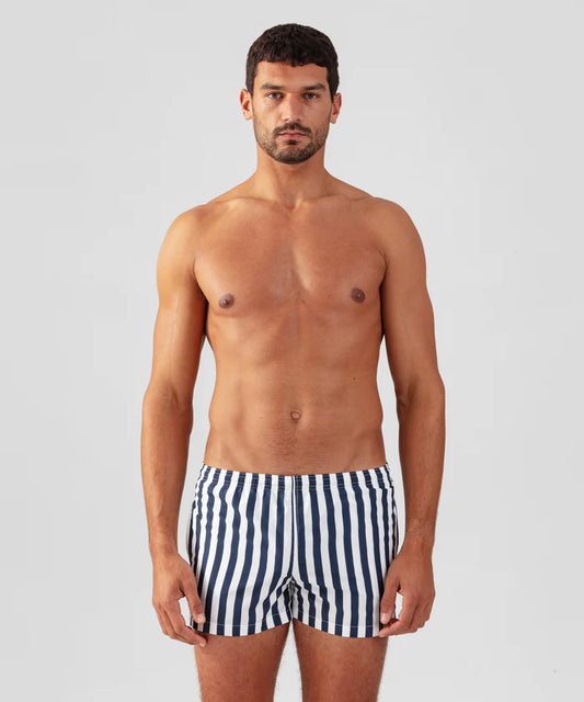 Bañador bóxer shorts rayas navy