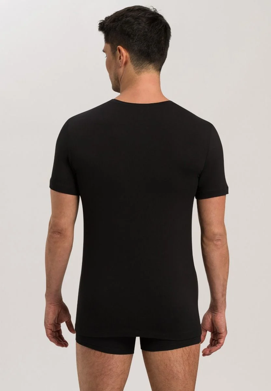 Cotton Superior black short-sleeved T-shirt