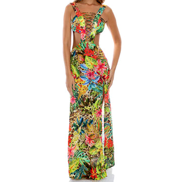 Maxi vestido Lush Horizons multicolor