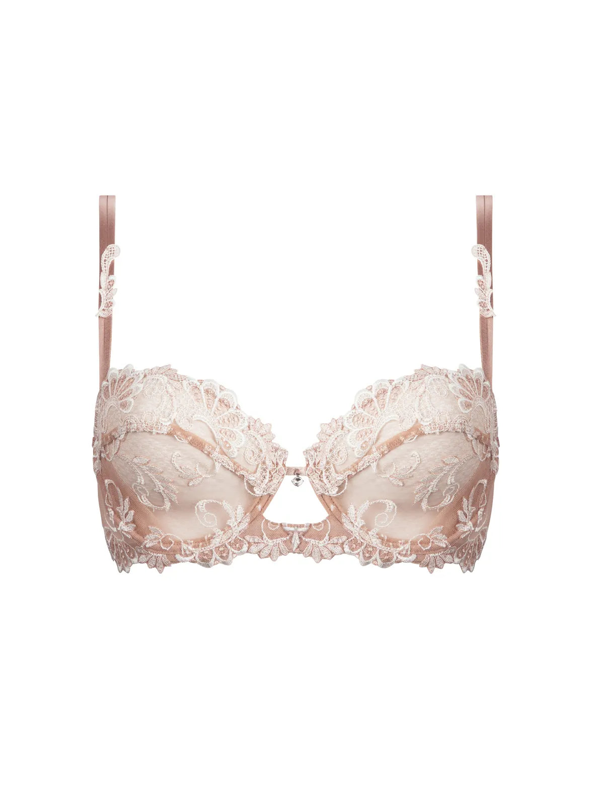 Sujetador balconette Dressing Floral nude