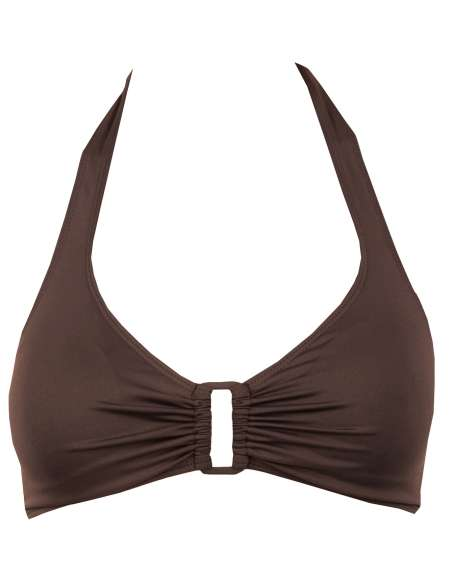 Top biquini halter Eco marrón