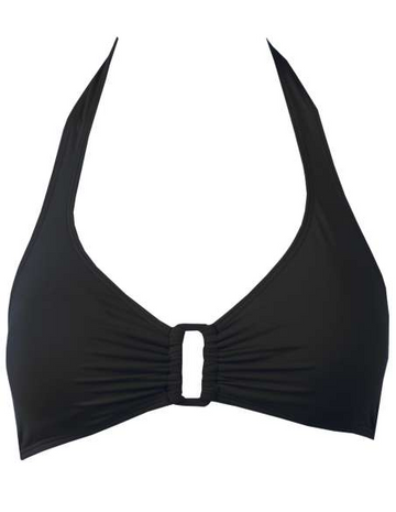 Top biquini halter Eco negro