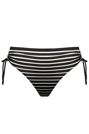 Bikini slip alto Allusions blanco negro