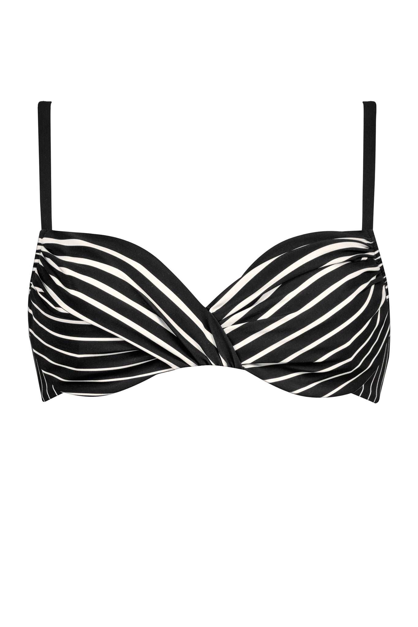 Bikini top aro Allusions blanco y negro