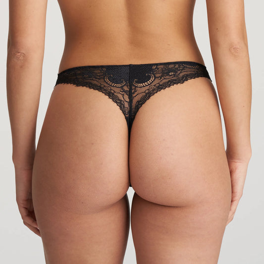 Junoo black thong