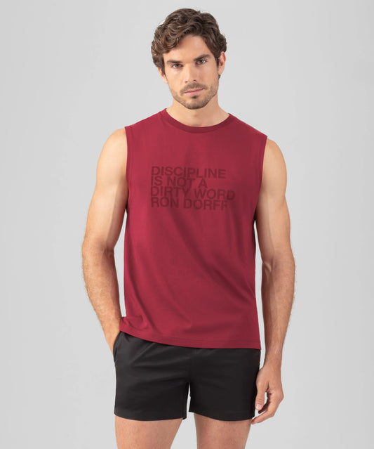 Camiseta sin Mangas Cotton Organic Discipline Burnt Red