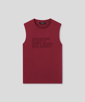 Camiseta sin Mangas Cotton Organic Discipline Burnt Red