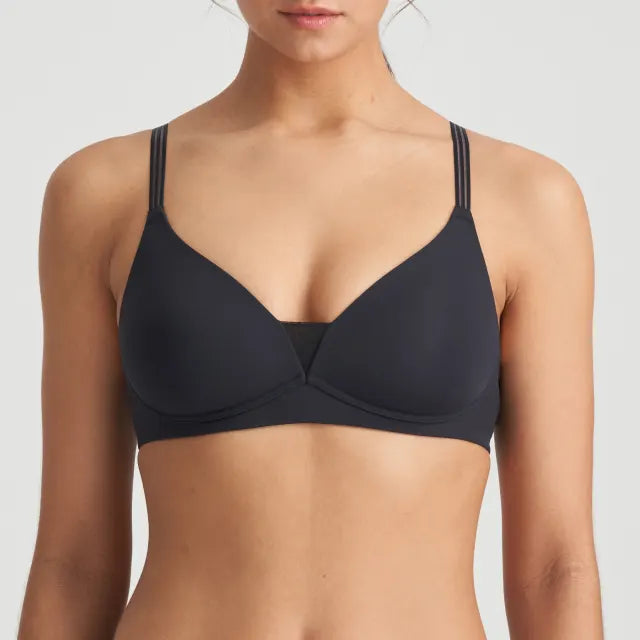 Louie black non-wired bra