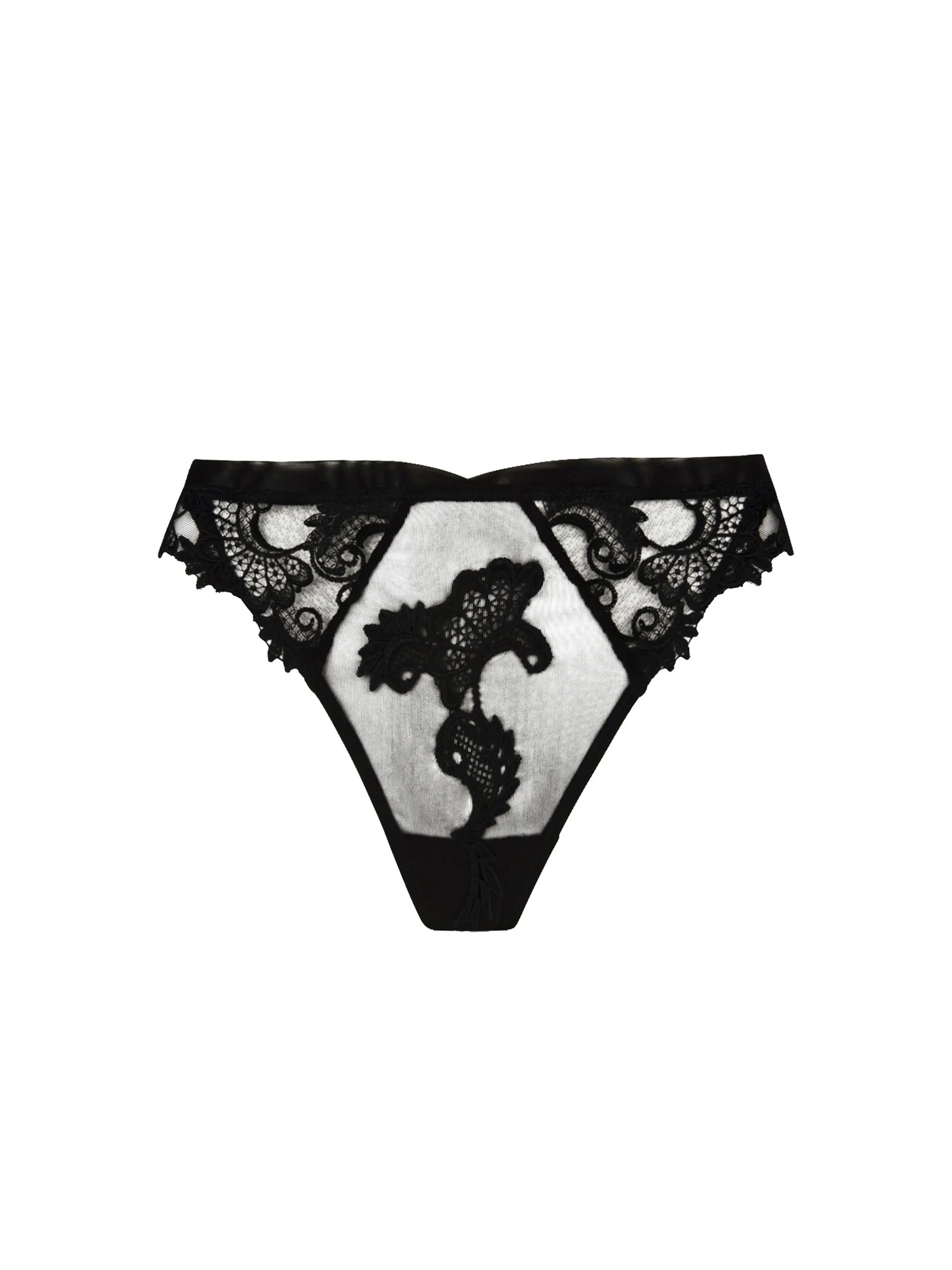 Tanga Dressing Floral negro