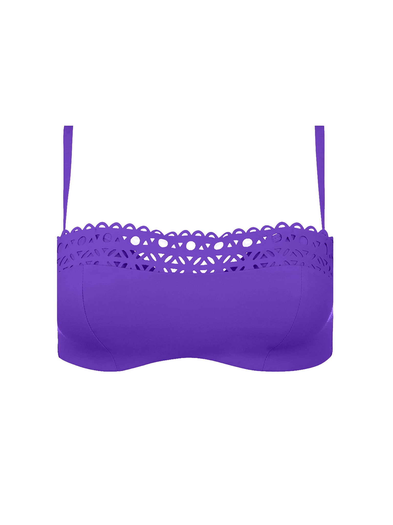 Top biquini bandó Ajourage Couture morado