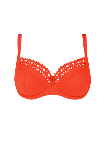 Top biquini aro Ajourage Couture naranja