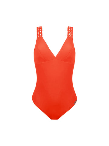 Bañador control Ajourage Couture naranja